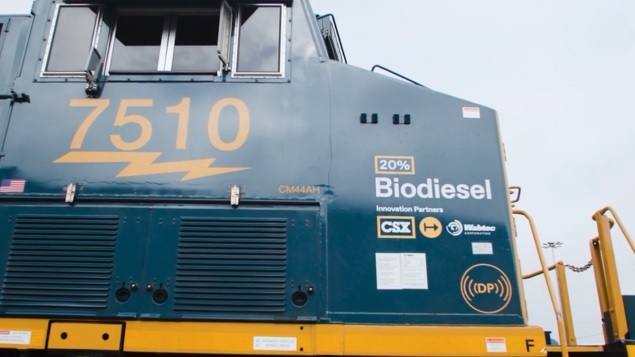 O teste de biodiesel B20 na frota de locomotivas em Tampa (EUA) demonstra inovação de ponta